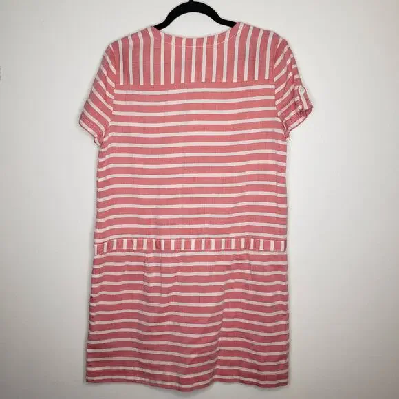 J Crew| Orange and cream striped boat dress - Picture 2 of 11